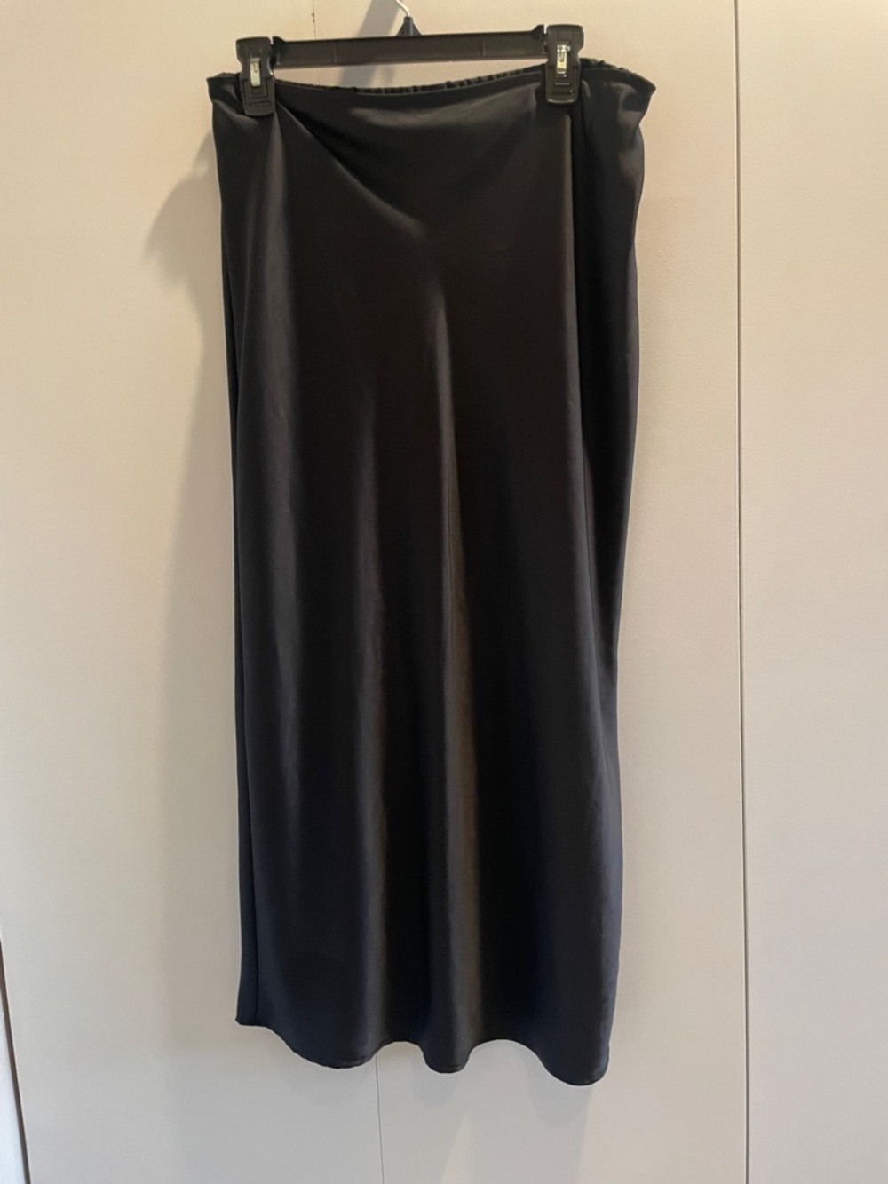 Old Navy Black Satin-Look Slip Skirt